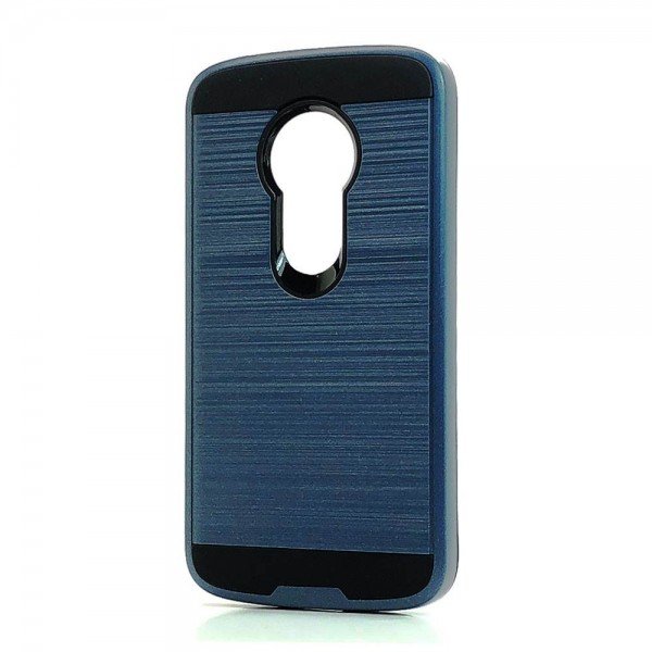 Wholesale Moto E5 Play / Cruise (2018) Armor Hybrid Case (Navy Blue)